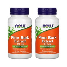 2개 나우푸드 소나무 껍질 추출물 240 mg 베지 캡슐 90 정 6개월분 Pine Bark Extract