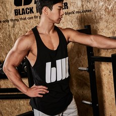 블랙몬스터핏 DEEP CUT TANK TOP 나시