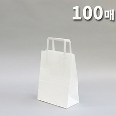 애브리플러스 크라프트 종이쇼핑백 종이가방 10개 50개 100개 200개, 화이트, 100장