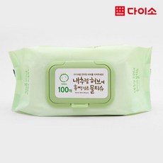 [다이소]뉴_내추럴허브물티슈100매(캡)-1025668, 1개