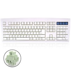 큐센 SEM-DT35 106 ABS 리니어 스위치 풀윤활 유무선 기계식 블루투스 가스켓방식 게이밍 키보드, 제조사축, 애플민트축, 화이트