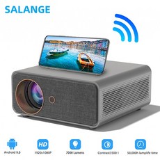 Salange P87 네이티브 1080P 프로젝터 4k 비디오 5G 와이파이 홈 시어터 디지털 포커스 7000 루멘 안드로이드 9.0 LED 블루투스 프로젝터, Miracast Version