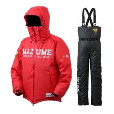 마즈메 낚시복 러프 워터 올웨더 슈트 방한복세트 MZFW-739, 레드