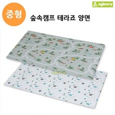 아기노리 놀이방매트 숲속캠프 테라죠 양면 중형, 단품