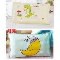 베개커버 순면 애니메이션 학생 아동베개 두건 30x50라텍스 40x60사계절 통용, C13-공룡 상품+달모양(순면 베개커버)