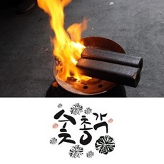 숯총각 네모장작 벽난로 캠핑 톱밥 압축 장작, 16개입