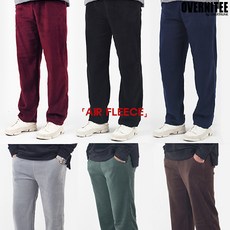 [오버니티] 에어 후리스 플리스 폴라폴리스 일자 밴딩 팬츠 긴바지 수면바지