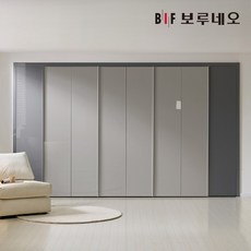 [보루네오] 30cm 붙박이장 슬라이딩 여닫이 미닫이 가구 거실 안방 맞춤시공 제작 내부 슬라이드 9자 10자 11자 12자, 03.샤인여닫이-그레이_다크그레이