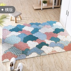자바라 현관 매트 재단가능함 셀럽 실타래 진입문 카페트 도어매트 가정용, T09-120cm*180cm, C07-윤 싱 시아 웨이(가로판)