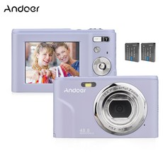 Andoer 48MP IPS패널 디지털 카메라 1080P, 퍼플