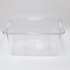 조이클린케이지 투명 대 크레스티드게코 적재형, 투명(핑크), 1개