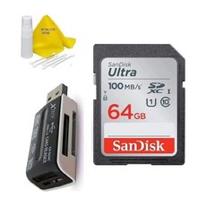 sd카드 저장 대용량 샌디스크 64GB 울트라클래스 10 SDXC UHS-ISD 캐논 EOS 반란군용 메모리 카드 T8i T7 T6S T5 T3i SL2 90D 80D 77D 70