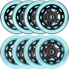 BaYte 인라인교체휠 76mm80mm 인라인스케이트휠 83A 야외 인라인하키휠용 8팩 블루 76mm, Blue, 76mm