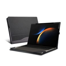  삼성 갤럭시 북 3 프로/갤럭시 프로 360/갤럭시 울트라 16인치 PU 가죽 탈착식 커버 (그레이 블랙)VEVOOD 519198, Gray black 