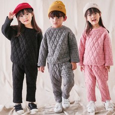 토리나라 복고 깔깔이 삼각 누빔 상하복
