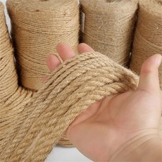 나일론끈 포장끈 마끈 끈 노끈 1-14mm 천연 황마 꼬기 빈티지 황마 로프 코드 문자열 꼬기 삼베 diy 공예 선물 포장 원예 웨딩 장식 1-120m 호환, 6mm 1미터, 1개