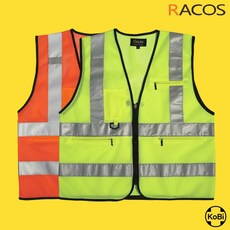 RACOS 파이핑 신호수 고급 망사조끼 현장 작업조끼, 1개