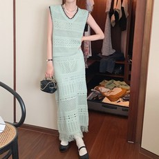펀칭니트투피스