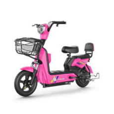 미니 전기자전거 전기스쿠터 여성용 마실용 14인치 핑크 48V