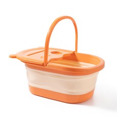 접이식 포함 발 욕조 기능 마사지 성인용, Orange white, 1개