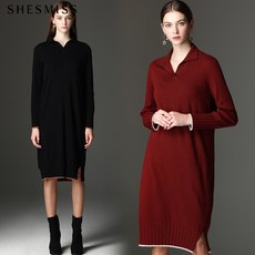 쉬즈미스 쉬즈미스(SHESMISS) 솔리드 울 니트 원피스 (택가격:228000원)