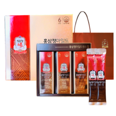 정관장 6년근 에브리타임 홍삼정 마일드 홍삼 스틱 30세트 300ml+쇼핑백 골프 여행 연말 명절 선물세트 1개, 300ml, 1박스