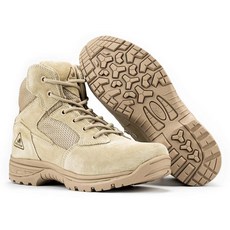 RYNO GEAR 쿨맥스 안감 대비 스티칭 및 미끄럼 방지 밑창이 있는 전술 전투 밀리터리 부츠 15.2cm (