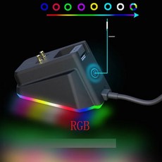 Razer 무선 마우스용 RGB 충전 독 DeathAdder V2 Pro Naga Pro Viper Ultimate Basilisk Ultimate 마우스 Logitech, 없음, 3)For Razer black, 없음