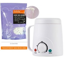 자동 고속 가열 멜팅 키트 콩 제모 파라핀 히터 비드 기계 100g 120W, Au 플러그, Transpar 100g whi, 1개