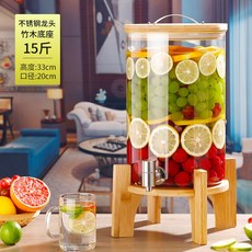 카페 워터 디스펜서 물병 저그 우드 나무 음료 물통, 7.5kg, 1개