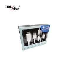 [LANStar] 2in1 to HDMI 미러링 케이블 충전지원 LS-MHL519-2M3D [2m], 1개
