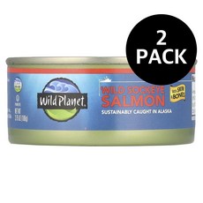 와일드 플래닛 와일드 홍연어 Wild Planet Wild Sockeye Salmon With Skin Bones, 2개, 106g