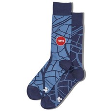Hot Sox 남성용 펀 페이머스 페인팅 크루 양말 1켤레 팩멋지고 예술적인 선물 시부야 역 네이비