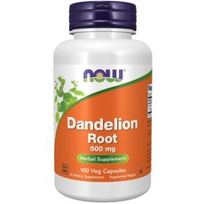 NOW Supplements Dandelion Root (Taraxacum officin NOW Supplements 민들레 뿌리(Taraxacum officinale) 500, 1개, 100정