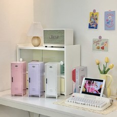 그날의집 철제 미니 캐비넷 소형 인테리어 책상 틈새 수납함 캐비닛 파스텔