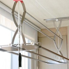 세연상사 올스텐 반자동 베란다 빨래건조대 2단 5봉, 1