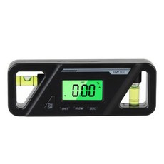LCD 디스플레이 각도기 레벨 박스 백라이트 포함 디지털 마그네틱 경사계 수평 각도 측정기 HW300, 1개