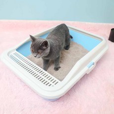 고양이 사분 고양이 용품 고양이 사분지 포함 고양이 사분지 애완 동물 화장실 변기 고양이 화장실 애완 동물 용품, 색깔8, 1개