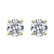 Diamond Lab SV925 1ct 모아사나이트 피어스 레이디스 한알 골드 실리콘