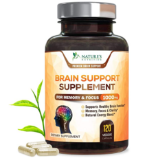 Extra Strength Brain Supplement Nootropic Booster 1000mg - Memory Pills for Better Focus Energy & Clarity Natural Mental & Concentration Support, 본문참고, Size = 120 Capsules