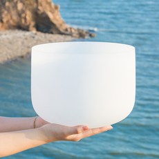 산스크리트 크리스탈싱잉볼 명상종 티벳종 명상도구 요가종 소리치유 힐링, 10인치(25cm) + 스틱와셔 세트