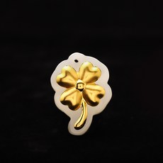 순금네잎크로버펜던트