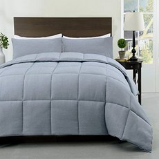 Cozy Beddings Super Twin 2pc Comforter Set Stone Blue 2 Piece 아늑한 침구 Super Twin 2pc Comforter Set S, 1