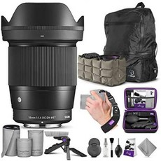 Sigma 16mm f1.4 DC DN Contemporary Lens for Canon EF-M with Altura Photo Essential Accessory and Tr, One Color_One Size, One Color_One Size, 상세 설명 참조0
