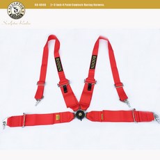 4 점식 레이싱 안전 벨트 자동차 안전 벨트, K8-40082+3인치 스냅 레드