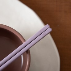 스텐304 스테인리스 젓가락 짧은젓가락 (Short 20.5cm) 집들이선물 부부수저, 1개, Matte Purple