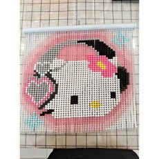 헬로키티 커튼 인테리어 수제 DIY 비즈 발 파티션 헤드폰 키티 재료 패키지