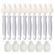 하이비 몽글이 미니솔 젖병 젖꼭지 세척솔 5p + 먼지캡 3p 세트, 2세트, 라이트그레이
