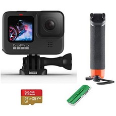 GoPro HERO9 Black-32GB MIcroSDHC 카드 모든 카메라 용 플로팅 핸들러 핸드 그립이 포함 된 기본 번들, One Color_One Size, 상세 설명 참조0, 상세 설명 참조0