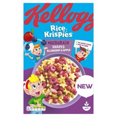 Kellogg's Rice Krispies Multigrain Shape 켈로그 라이스 크리스피 멀티그레인 쉐이프 블루베리 애플 시리얼 350g 2팩, 2개